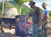 Deru Mesin Molen Jadi Temen Setia Anggota Satgas TMMD Reguler ke-127