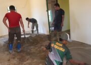 Satgas TMMD Reg-127 Kini Fokus Finishing Plester Lantai Rumah Bapak Sumardi
