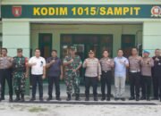 Komandan Kodim 1015/Sampit Sambut Hangat Kapolres Kotim Silaturahmi ke Makodim 1015/Sampit